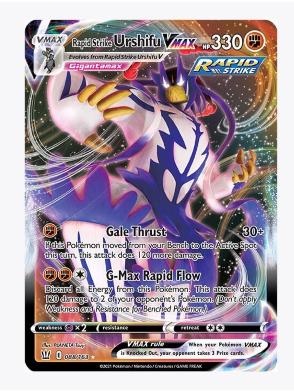 Rapid Strike Urshifu VMAX SWSH05: Battle Styles Pokemon Trading Card